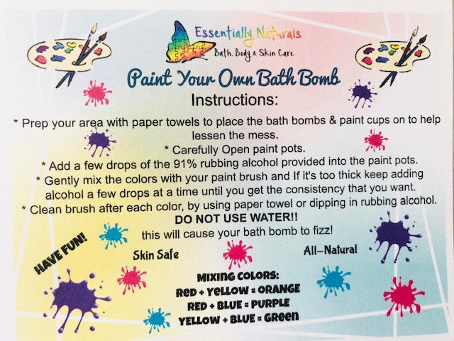 Paint Your own Bath Bomb Kit